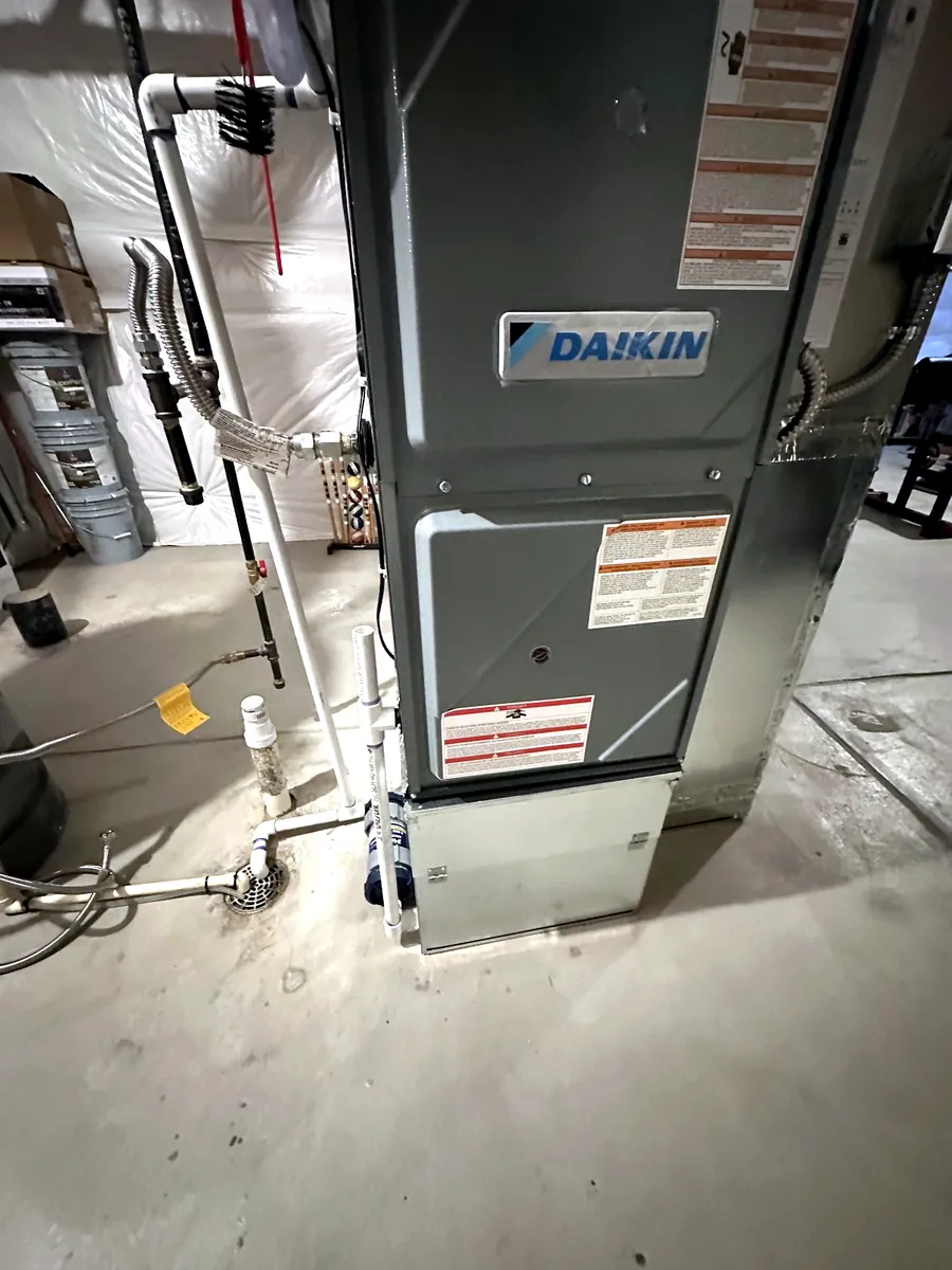 New Daikin gas furnace installed in a Denver metro home